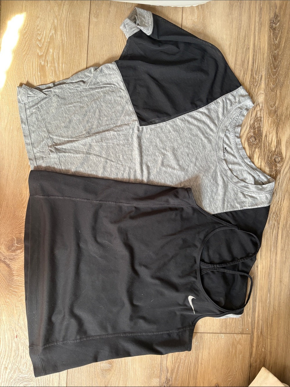 Nike Black Racerback Tank Top with White Swoosh
